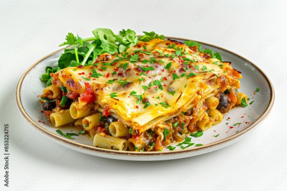 Provolone Crowned Caponata Pasta Bake Provolone Crowned Caponata Pasta Bake