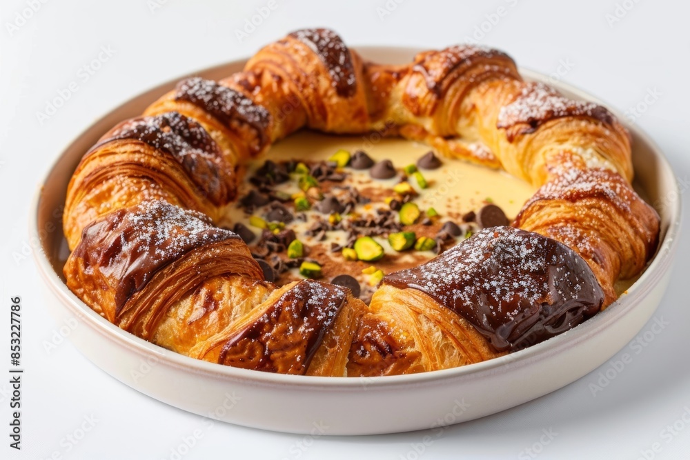 Cannoli Croissant Pudding with Confectioners' Sugar Cannoli Croissant Pudding with Confectioners' Sugar
