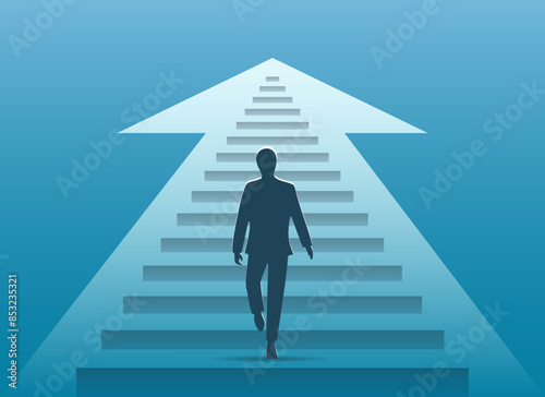 Man walking on a stairway