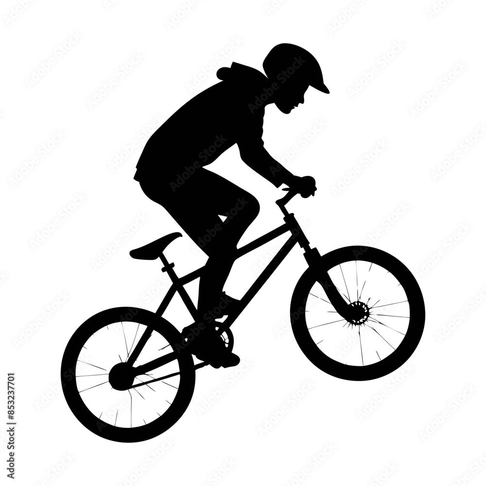 Naklejka premium bmx silhouette