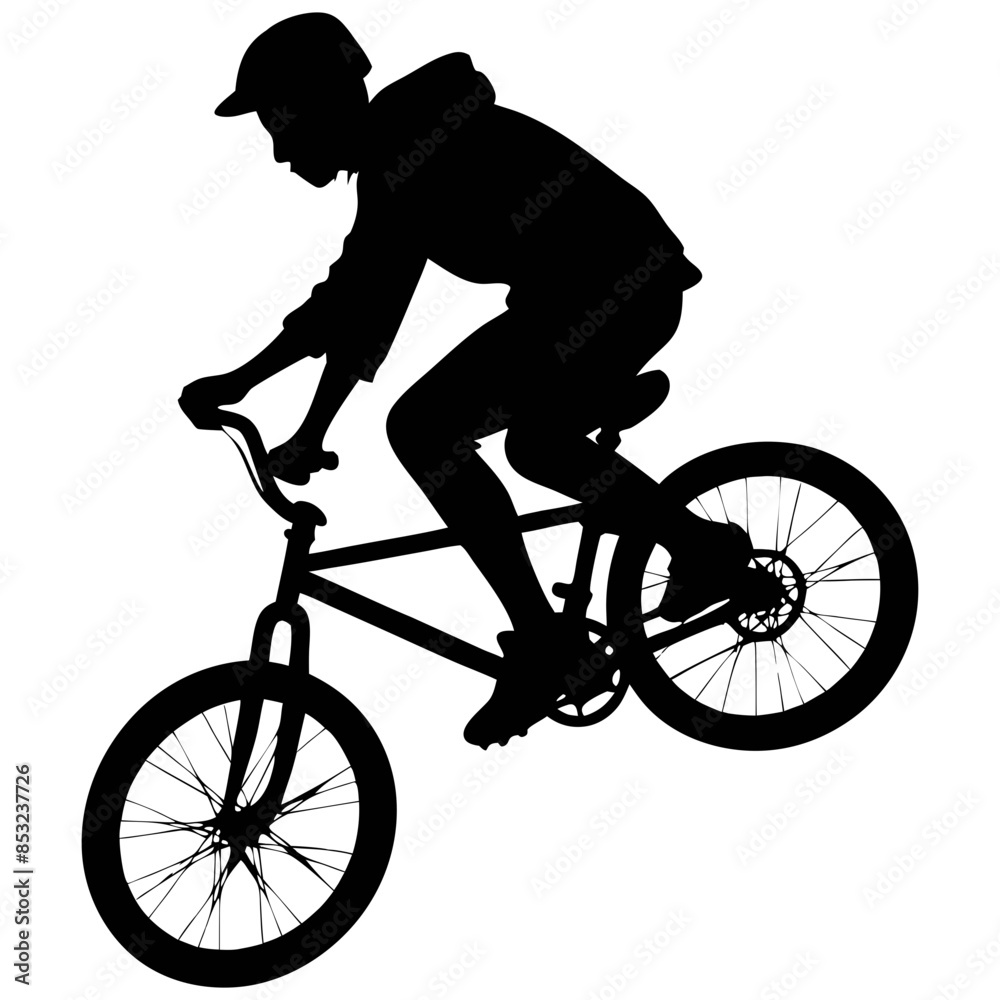 Obraz premium bmx silhouette