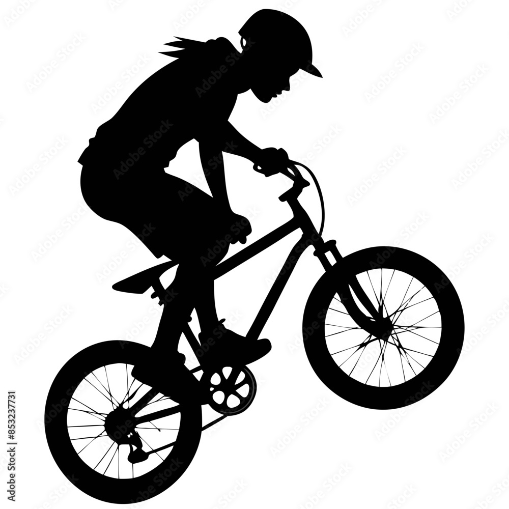 Obraz premium bmx silhouette