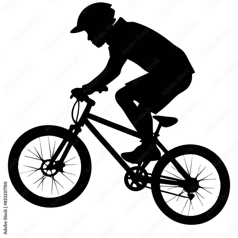 Naklejka premium bmx silhouette