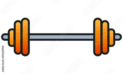 Weightlifting Barbell Flat Icon