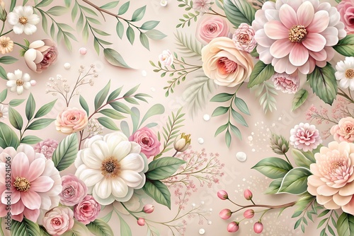 Floral background ornament