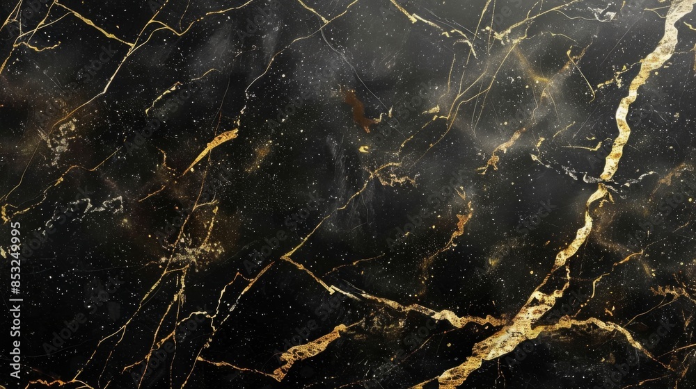 Luxurious black and gold Marble granite texture, Marble stone background. Abstract surface design