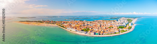 City of Grado, Italy, in summer at sunset