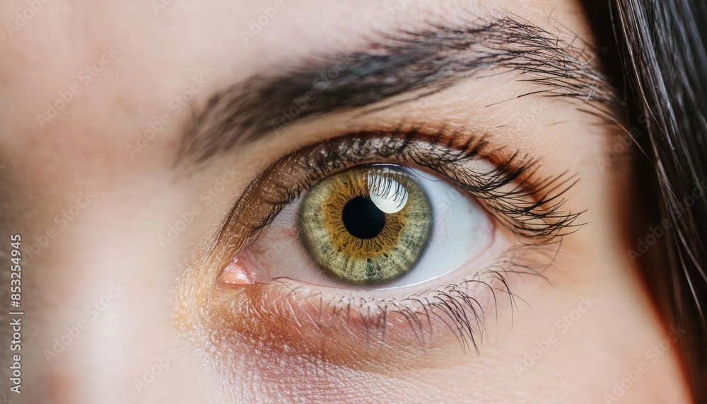 Fototapeta premium Close up of an eye and vision test 