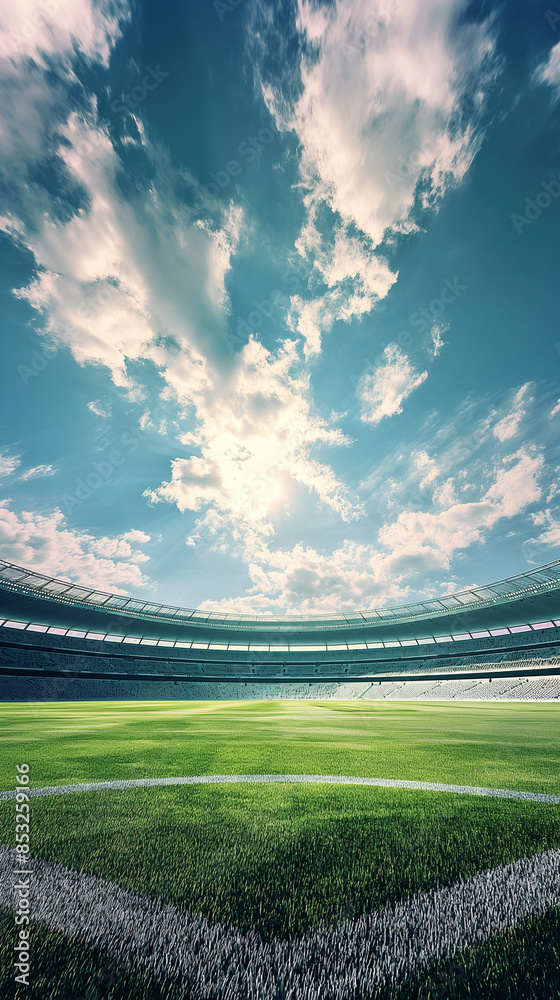 Tech Innovation: football stadium , suuny day background Tech Innovation: football stadium , suuny day background