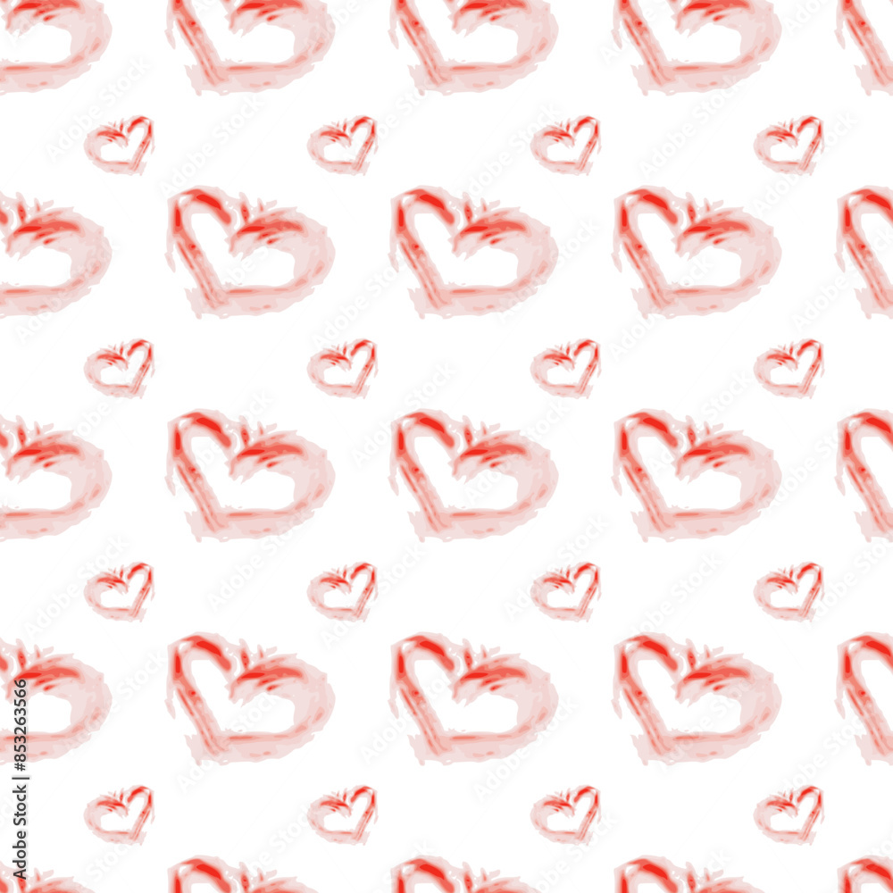 Pink hearts on a white background, love, romance. Vector seamless pattern. Background illustration, decorative design for fabric or paper. Ornament modern new Pink hearts on a white background, love, romance. Vector seamless pattern. Background illustration, decorative design for fabric or paper. Ornament modern new