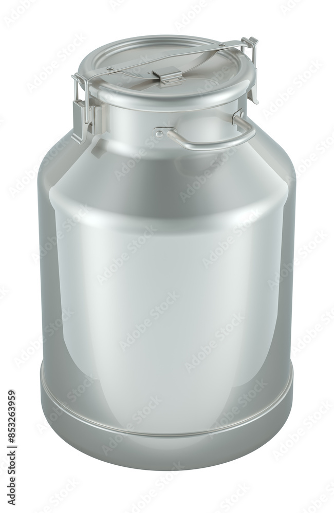 Aluminum milk can, 3D rendering isolated on transparent background Aluminum milk can, 3D rendering isolated on transparent background