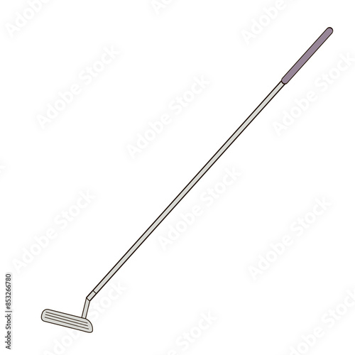 golf club putters color vector illustration