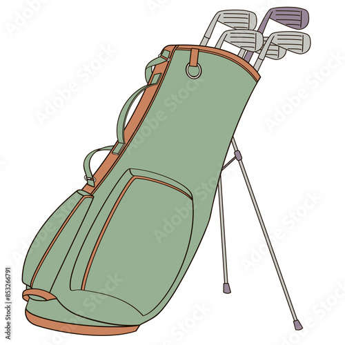 golf clubs bag with golf clubs