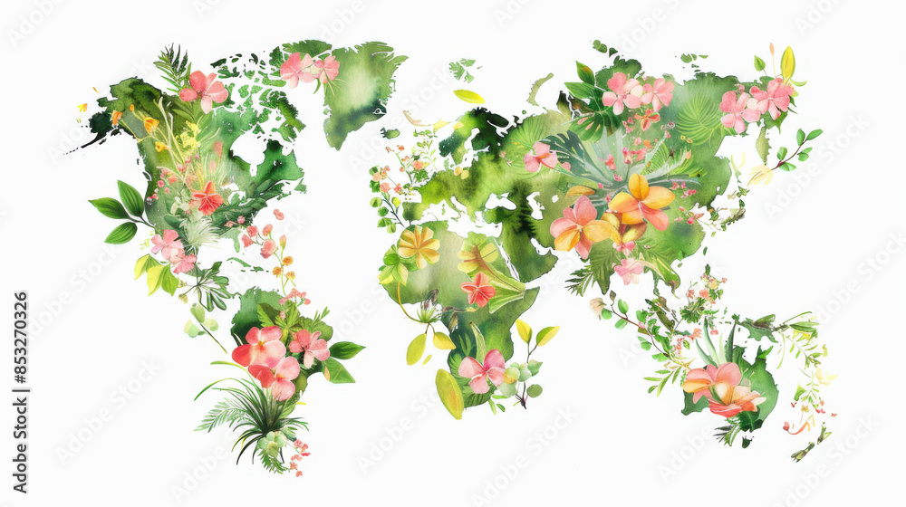 Fototapeta premium a image of a world map