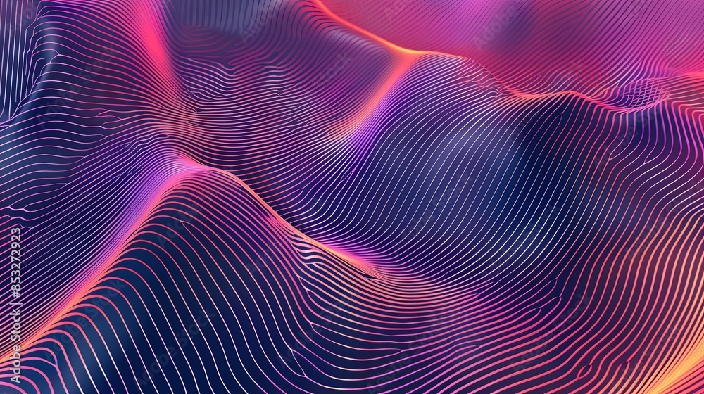 abstract lines background gradient in cyberpank style