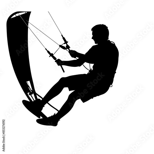 kite surfer silhouette