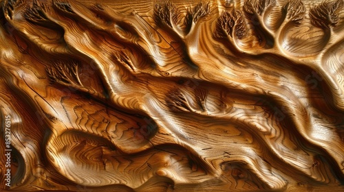 Oak hardwood panel photo