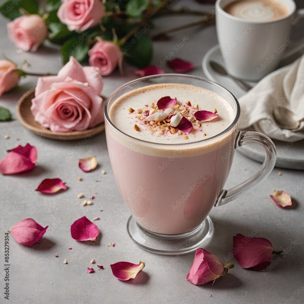 Floral Bliss Rose Vanilla Latte on Spring Evening Floral Bliss Rose Vanilla Latte on Spring Evening