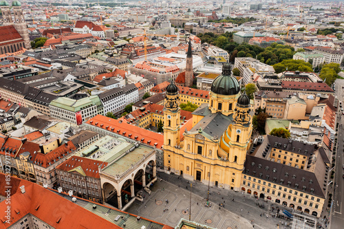 Odeonplatz in Munich, Germany, travel destination photo