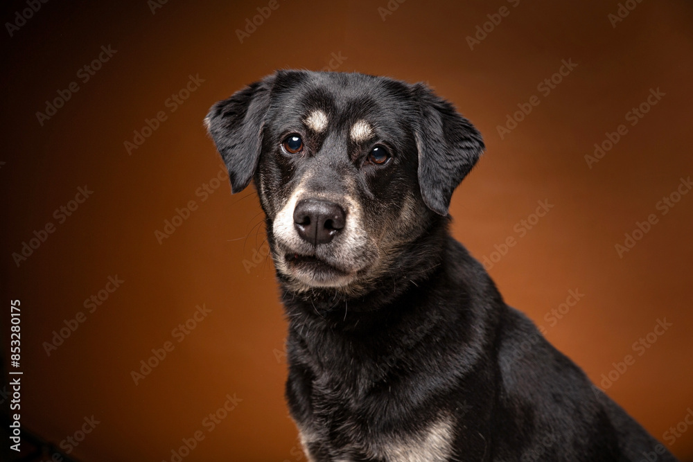 cute dog on an isolated background in a studio shot cute dog on an isolated background in a studio shot