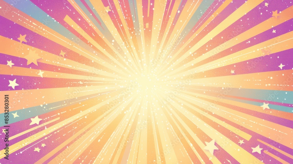 Colorful Sunburst with Radiant Gleaming Lines Colorful Sunburst with Radiant Gleaming Lines