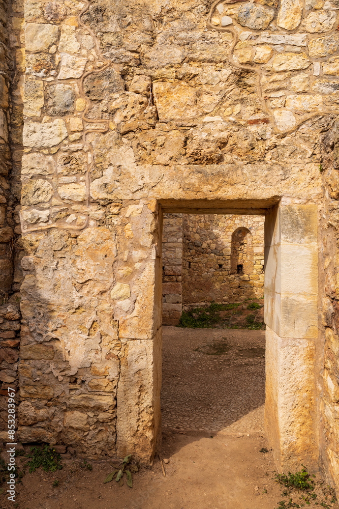 Obraz premium Europe, Greece, Crete, Chania, Aptera. Urban and political center of ancient Aptera. Roman ruins. Roman bath.