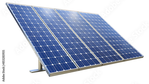 solar panels on white background