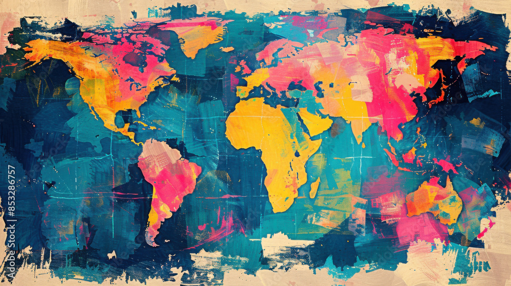 Naklejka premium a image of a world map
