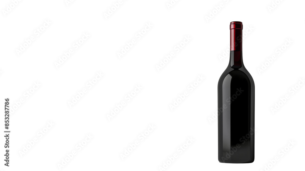 Wine bottle on white background