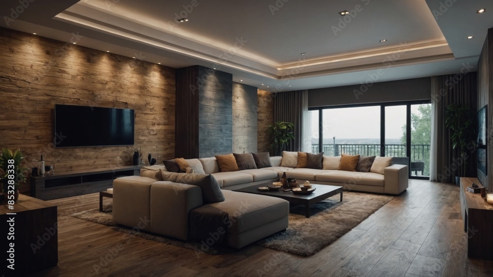Luxurious living room japandi style Luxurious living room japandi style