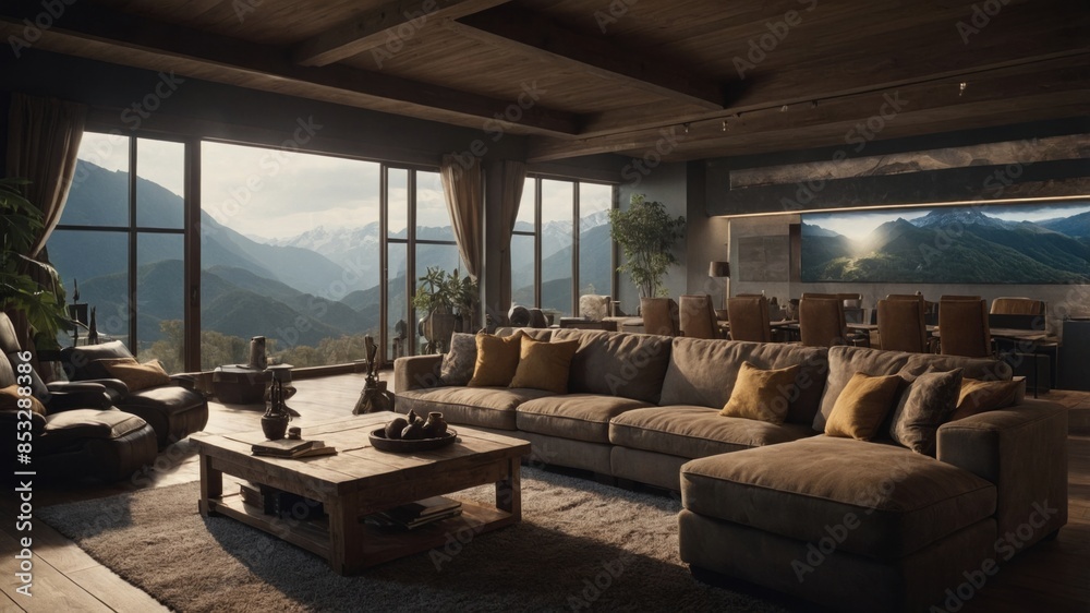 Luxurious living room japandi style Luxurious living room japandi style