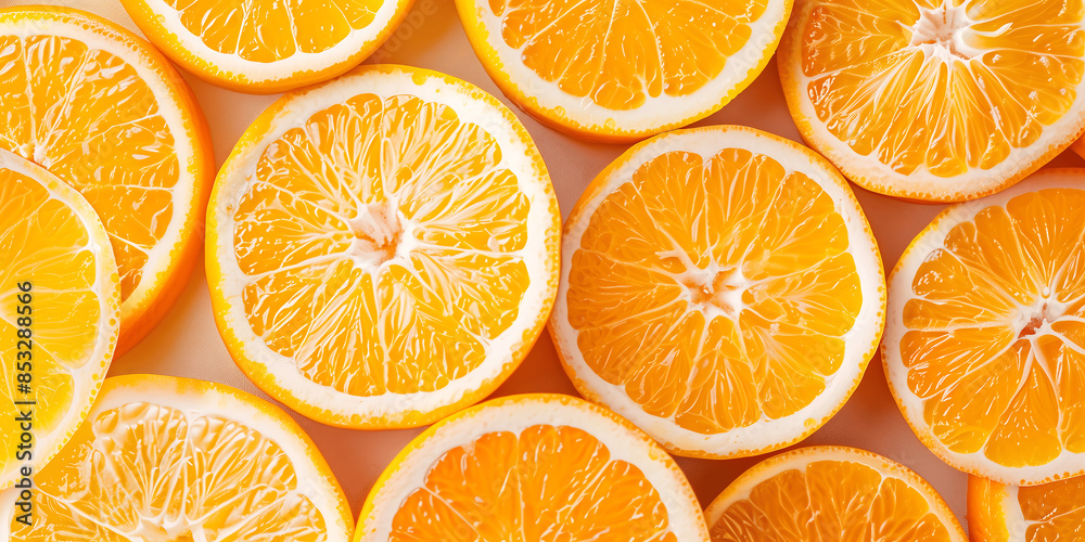 Cute orange slices background Cute orange slices background