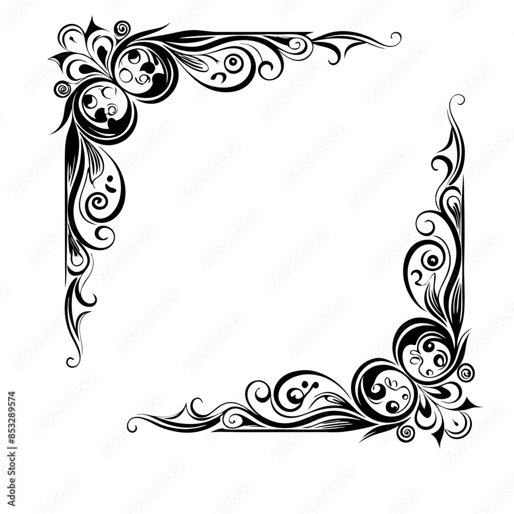 Fototapeta premium black vintage border