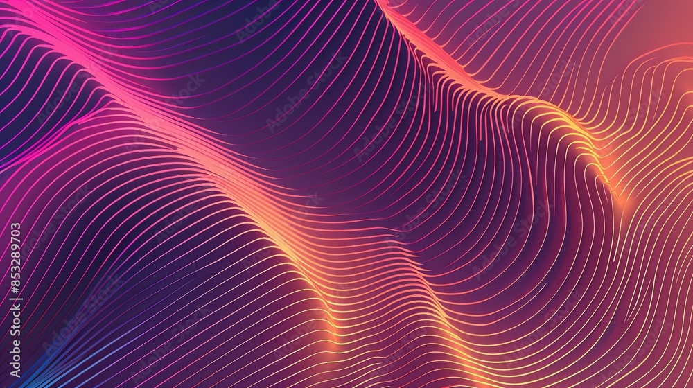 abstract lines background gradient in cyberpank style