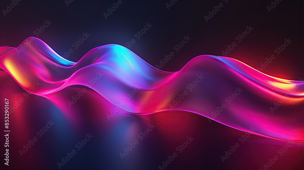 Modern Abstract Background with 3D Wave Effect