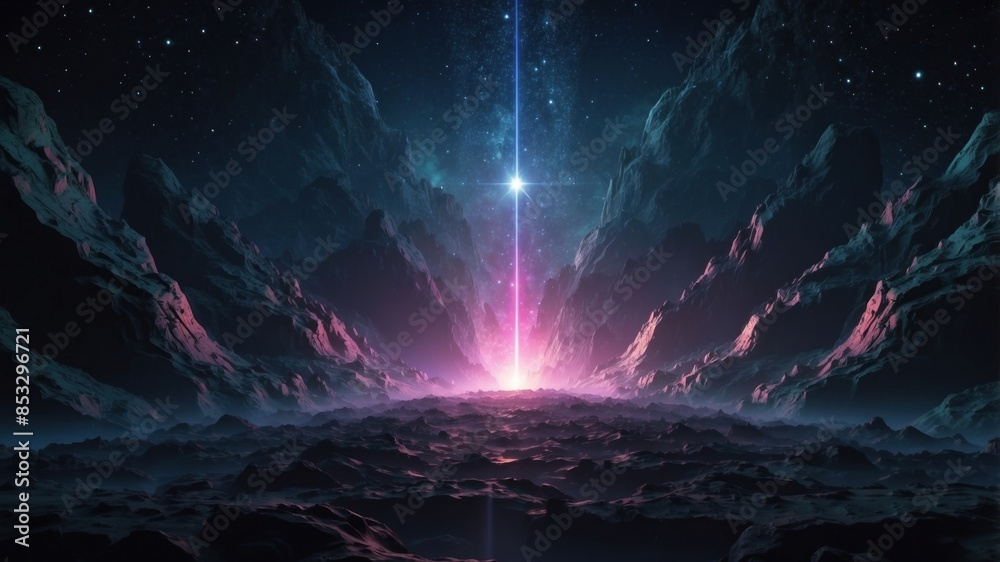 Beautiful wallpaper space mountains in the style of synth waves Beautiful wallpaper space mountains in the style of synth waves
