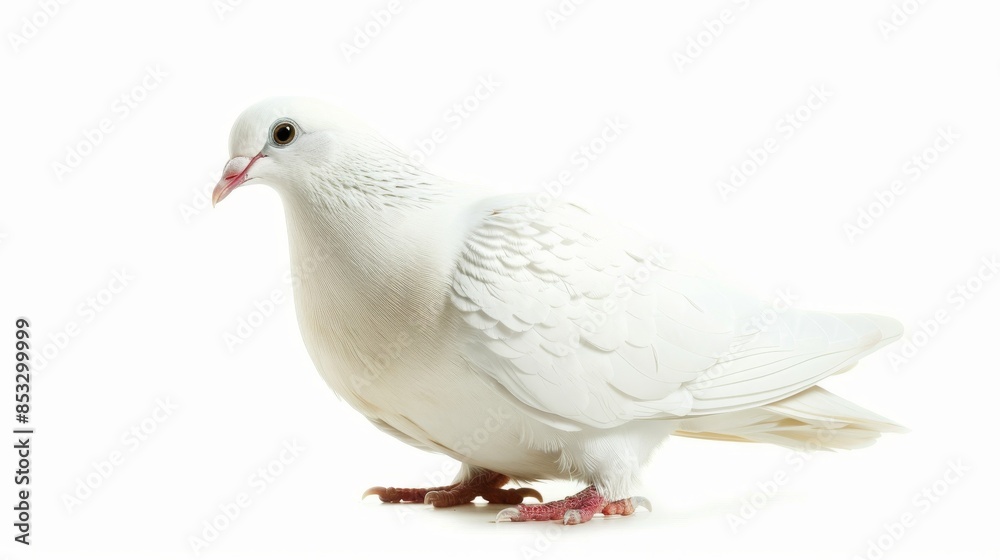 White dove pigeon bird isolated on white wallpaper background
White dove pigeon bird isolated on white wallpaper background
