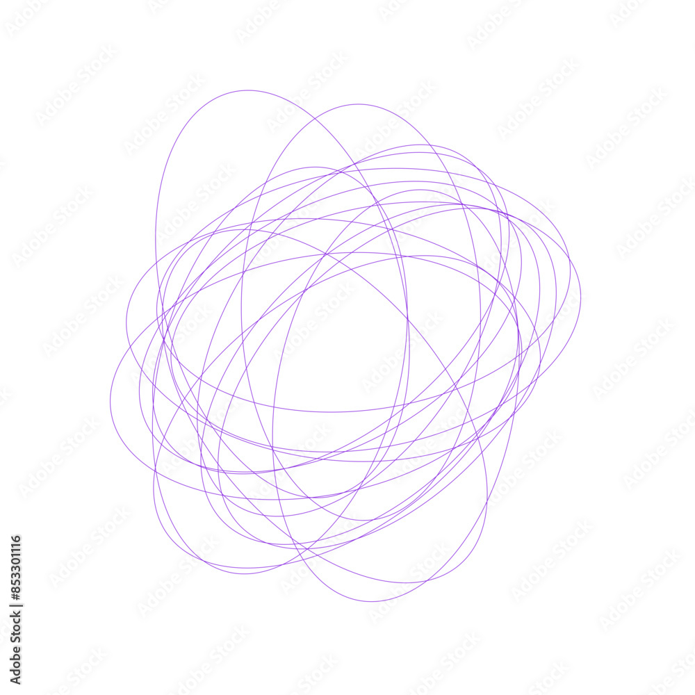 An abstract grunge scribble circular shape outline design element. An abstract grunge scribble circular shape outline design element.