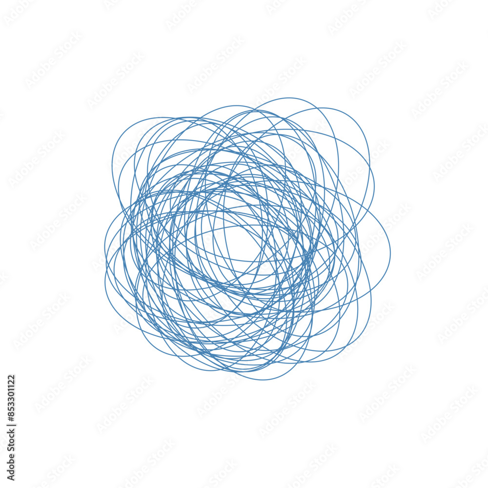 An abstract grunge scribble circular shape outline design element. An abstract grunge scribble circular shape outline design element.