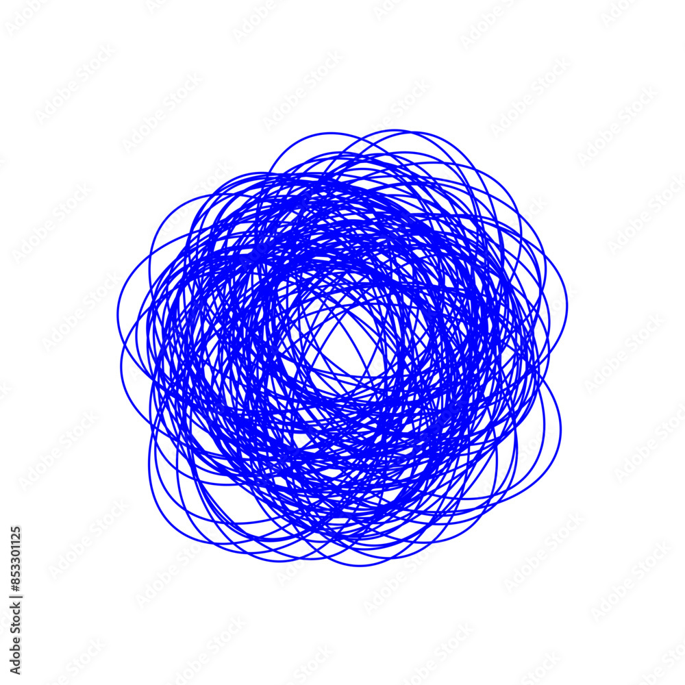 An abstract grunge scribble circular shape outline design element. An abstract grunge scribble circular shape outline design element.