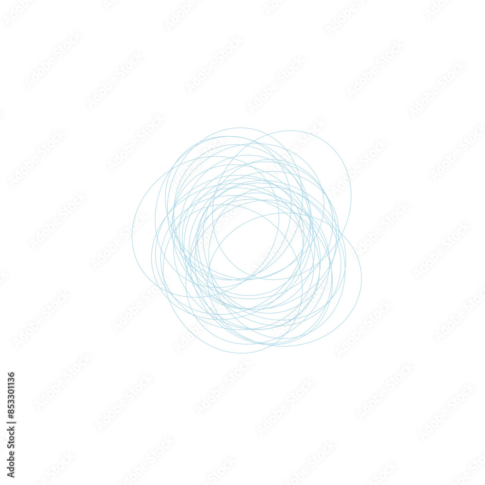 An abstract grunge scribble circular shape outline design element. An abstract grunge scribble circular shape outline design element.