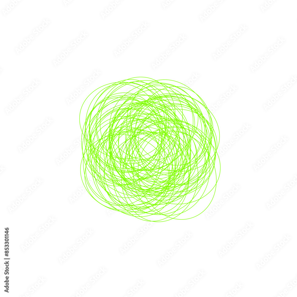 An abstract grunge scribble circular shape outline design element. An abstract grunge scribble circular shape outline design element.