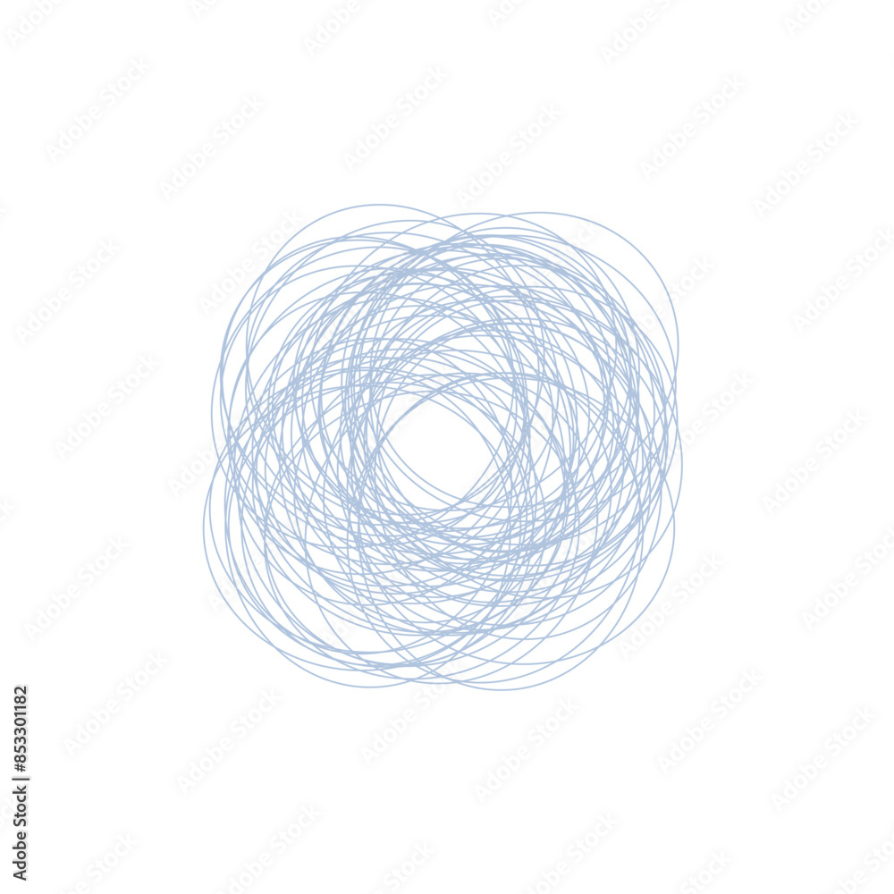 An abstract grunge scribble circular shape outline design element. An abstract grunge scribble circular shape outline design element.