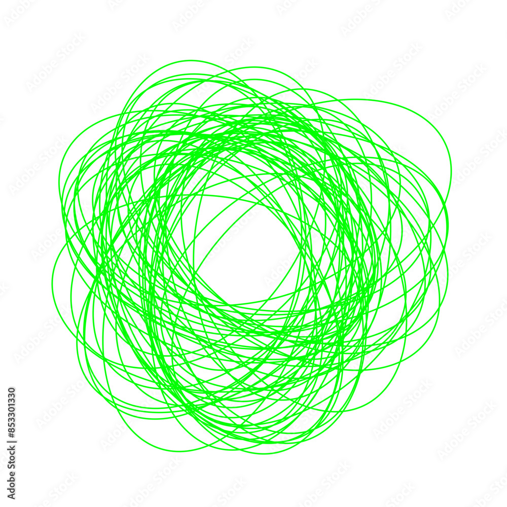 An abstract grunge scribble circular shape outline design element. An abstract grunge scribble circular shape outline design element.