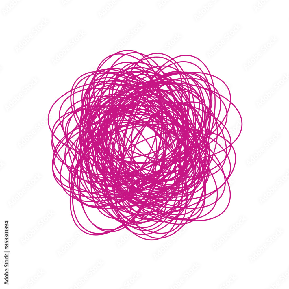 An abstract grunge scribble circular shape outline design element. An abstract grunge scribble circular shape outline design element.