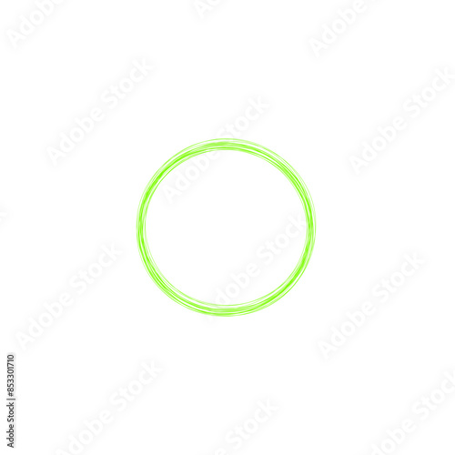 An abstract grunge scribble circular shape outline design element.