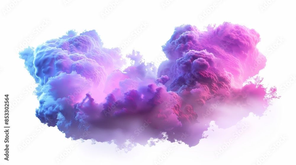 Fantasy colorful cloud isolated on white wallpaper background