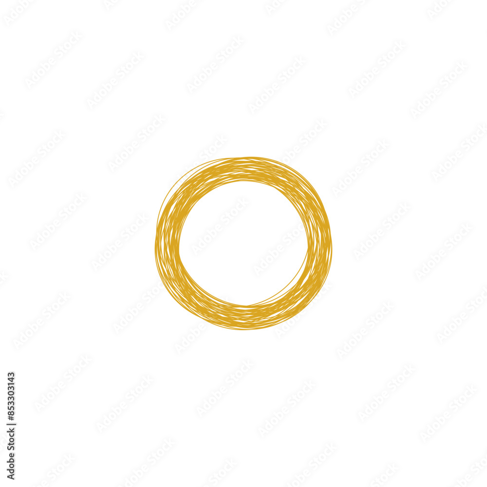 An abstract grunge scribble circular shape outline design element. An abstract grunge scribble circular shape outline design element.