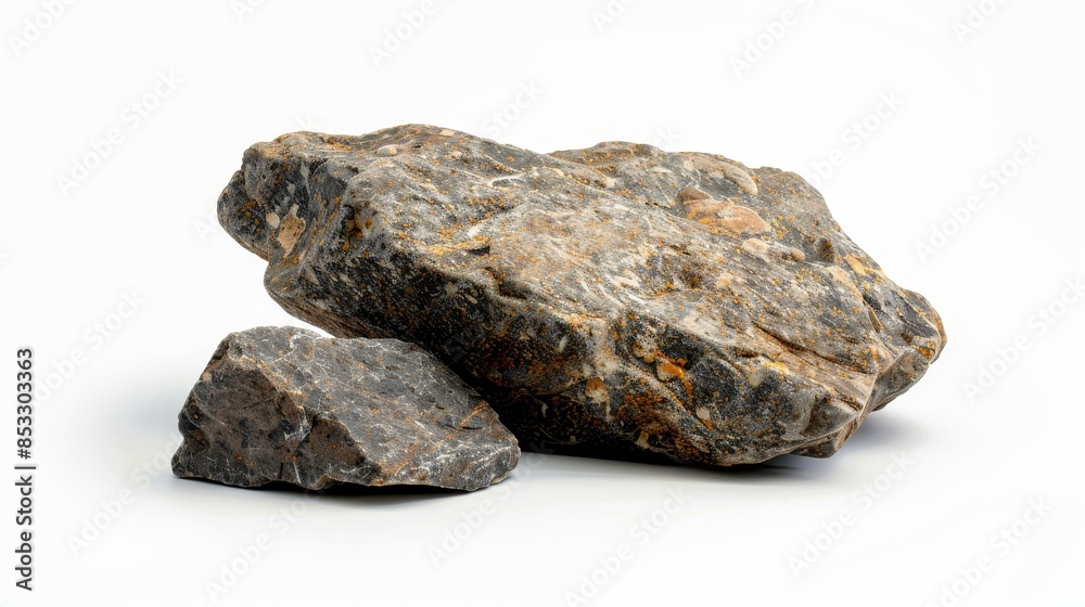 Stone wall rock podium platform isolated on white wallpaper background Stone wall rock podium platform isolated on white wallpaper background