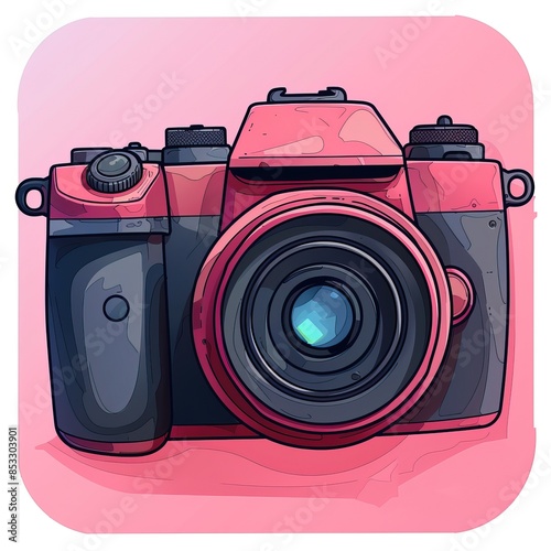 DSLR Camera Cartoon. Capturing Moments with Precision and Creativity